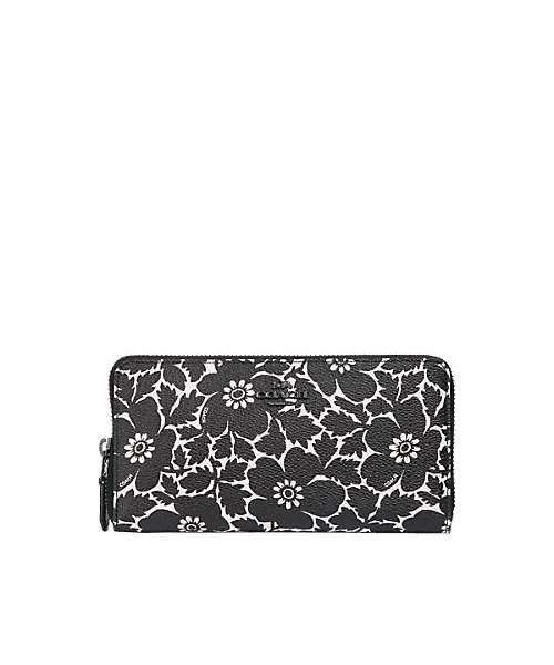 Coach コーチ の コーチ アコーディオン ジップ ウォレット ウィズ アネモネ プリント 財布 Wear