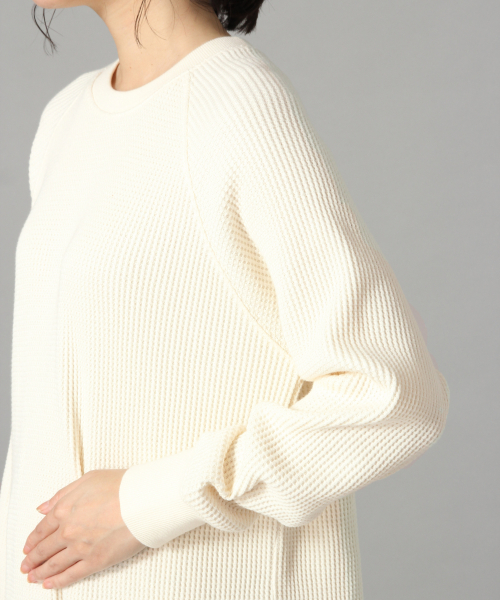 LOWRYS FARM（ローリーズファーム）の「ワッフルワンピース　823917（ワンピース・レディース・オフホワイト/ブラック/ブラウン/カーキ・FREE）」の10枚目の写真