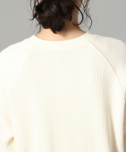 LOWRYS FARM（ローリーズファーム）の「ワッフルワンピース　823917（ワンピース・レディース・オフホワイト/ブラック/ブラウン/カーキ・FREE）」の13枚目の写真