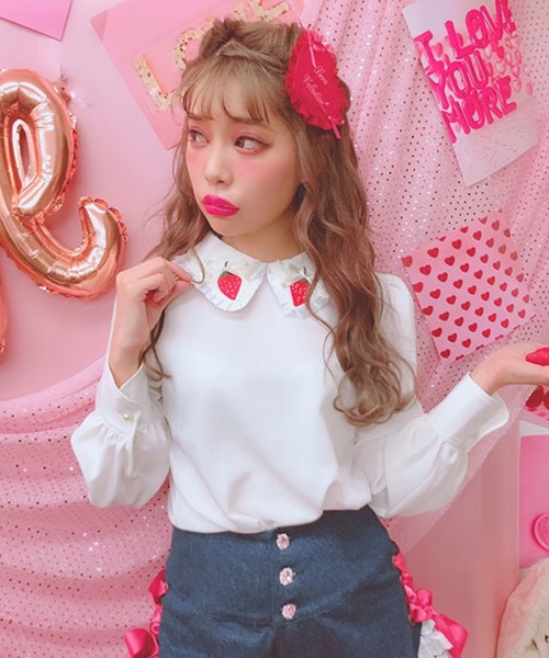 Swankiss（スワンキス）の「SX strawberry B/L（シャツ/ブラウス