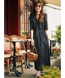 Demi-Luxe BEAMS | Demi-Luxe BEAMS / ダブルシャーリング ドット ワンピース(ワンピース)