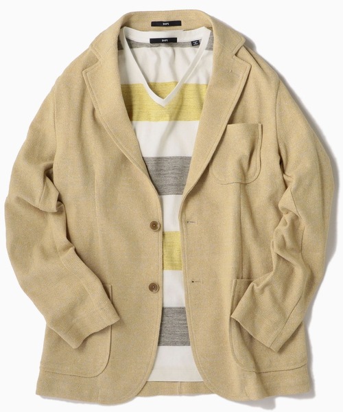 SHIPS（シップス）の「SC: COOLMAX(R) リネン ライト ピケ ジャケット（テーラードジャケット・メンズ・グレー/ネイビー/オレンジ/ブルー・SMALL/MEDIUM/LARGE/X-LARGE）」の4枚目の写真