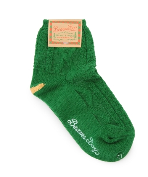 BEAMS BOY（ビームスボーイ）の「BEAMS BOY / ケーブル 3/4 クルーソックス（ソックス/靴下・レディース・ホワイト/ピンク/グリーン/ブルー/レッド・ONE SIZE）」の18枚目の写真