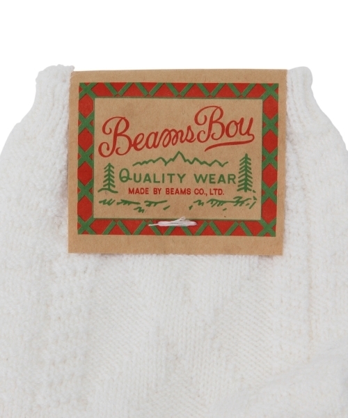 BEAMS BOY（ビームスボーイ）の「BEAMS BOY / ケーブル 3/4 クルーソックス（ソックス/靴下・レディース・ホワイト/ピンク/グリーン/ブルー/レッド・ONE SIZE）」の20枚目の写真