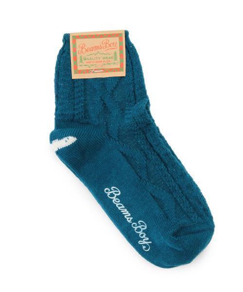 BEAMS BOY（ビームスボーイ）の「BEAMS BOY / ケーブル 3/4 クルーソックス（ソックス/靴下・レディース・ホワイト/ピンク/グリーン/ブルー/レッド・ONE SIZE）」の8枚目の写真