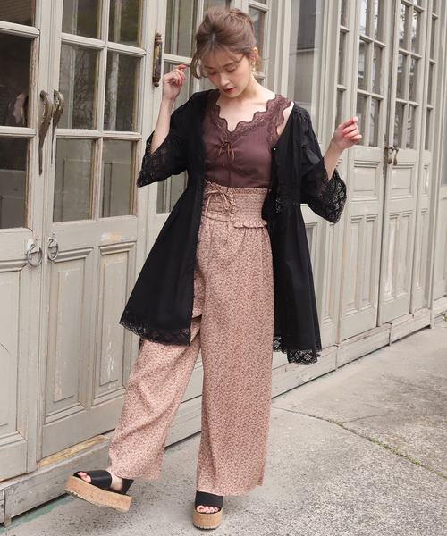 one after another NICE CLAUP（ワンアフターアナザーナイスクラップ）の「レース切替えコットンチュニック（チュニック・レディース・ブラック/オフホワイト/アイボリー/ラベンダー・FREE）」の17枚目の写真