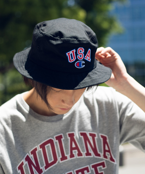 Champion(チャンピオン)の「WEGO/Champion USAロゴバケットハット(ハット・メンズ・ホワイト/ブラック/ベージュ・FREE)」の15枚目の写真