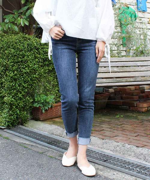 MODE ROBE（モードローブ）の「スキニーデニム（デニムパンツ・レディース・ブルー/インディゴブルー・S/M/L）」の2枚目の写真