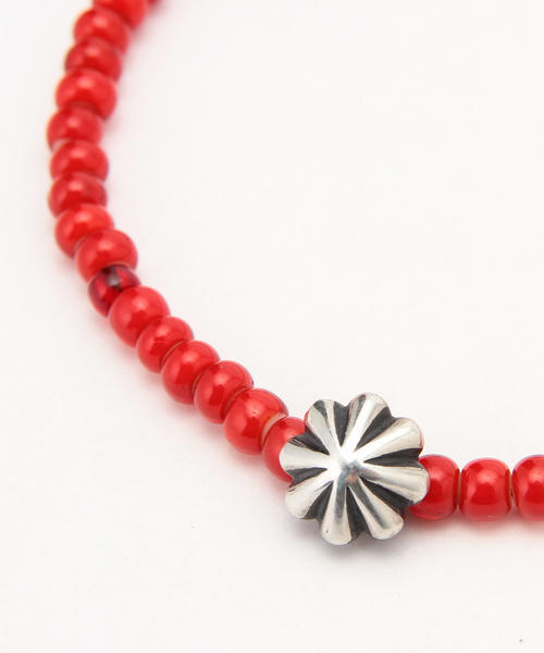 BEAMS（ビームス）の「ROSETTA PRAYER×BEAMS / 別注 コンチョ アンクレット（アンクレット・メンズ・レッド/ライトブルー/インディゴブルー/その他1/ブラック/オフホワイト・ONE SIZE）」の12枚目の写真