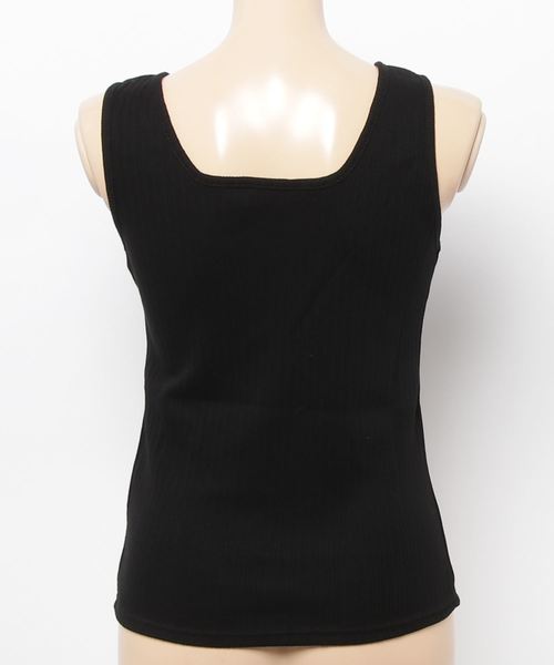 WEGO（ウィゴー）の「WEGO/リブスクエア2WAYタンクトップ（タンクトップ・レディース・ホワイト/ブラック/ブラウン・FREE）」の18枚目の写真