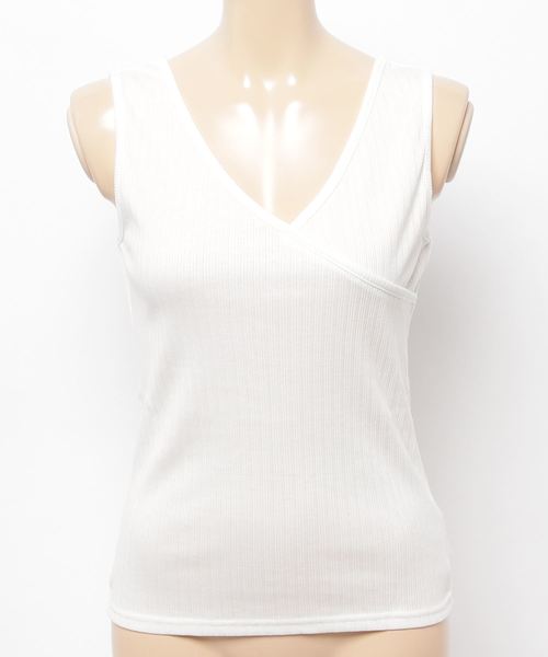 WEGO（ウィゴー）の「WEGO/リブスクエア2WAYタンクトップ（タンクトップ・レディース・ホワイト/ブラック/ブラウン・FREE）」の22枚目の写真