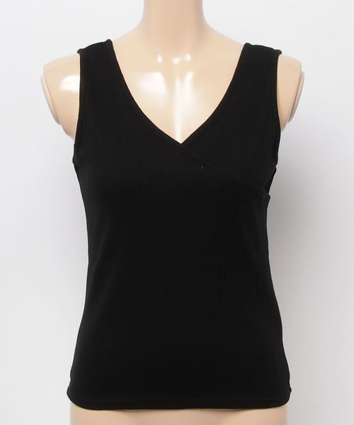 WEGO（ウィゴー）の「WEGO/リブスクエア2WAYタンクトップ（タンクトップ・レディース・ホワイト/ブラック/ブラウン・FREE）」の9枚目の写真