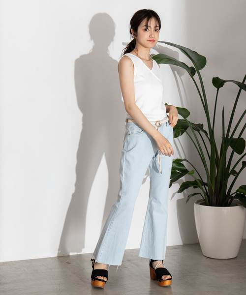 WEGO（ウィゴー）の「WEGO/リブスクエア2WAYタンクトップ（タンクトップ・レディース・ホワイト/ブラック/ブラウン・FREE）」の16枚目の写真