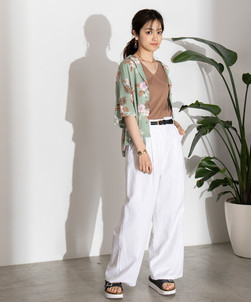 WEGO（ウィゴー）の「WEGO/リブスクエア2WAYタンクトップ（タンクトップ・レディース・ホワイト/ブラック/ブラウン・FREE）」の15枚目の写真