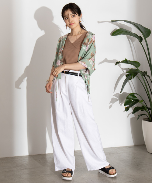 WEGO（ウィゴー）の「WEGO/リブスクエア2WAYタンクトップ（タンクトップ・レディース・ホワイト/ブラック/ブラウン・FREE）」の7枚目の写真