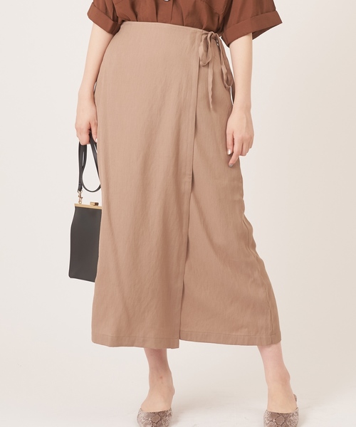natural couture(ナチュラルクチュール)の「ラップ風タイトスカート(スカート・レディース・ブラック/ベージュ/ブラウン/オレンジ・FREE)」の11枚目の写真