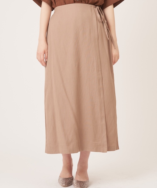natural couture(ナチュラルクチュール)の「ラップ風タイトスカート(スカート・レディース・ブラック/ベージュ/ブラウン/オレンジ・FREE)」の20枚目の写真