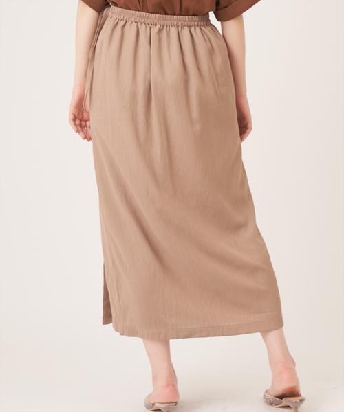 natural couture(ナチュラルクチュール)の「ラップ風タイトスカート(スカート・レディース・ブラック/ベージュ/ブラウン/オレンジ・FREE)」の12枚目の写真
