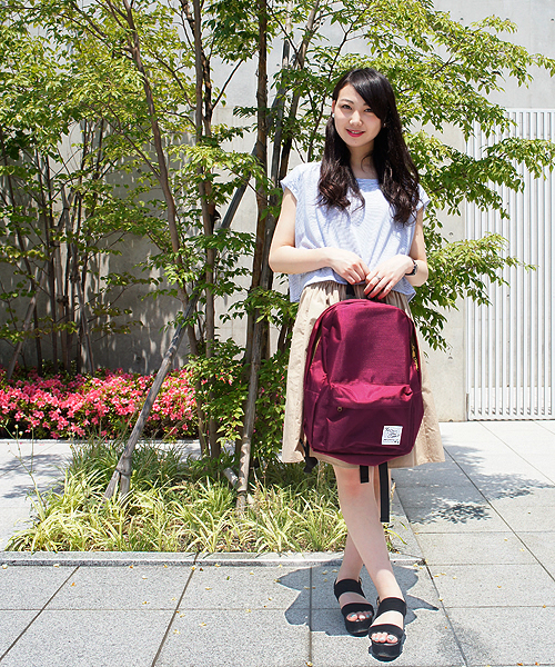 CIAOPANIC（チャオパニック）の「《WEB限定SALE価格》【The Sun And Classic/TSAC】CLASSIC DAYPACK/クラシックデイパック（バックパック/リュック・レディース・ブラック/ブラウン/グリーン/モスグリーン/ネイビー/パープル/マスタード/レッド/ワイン/オレンジ・FREE）」の9枚目の写真