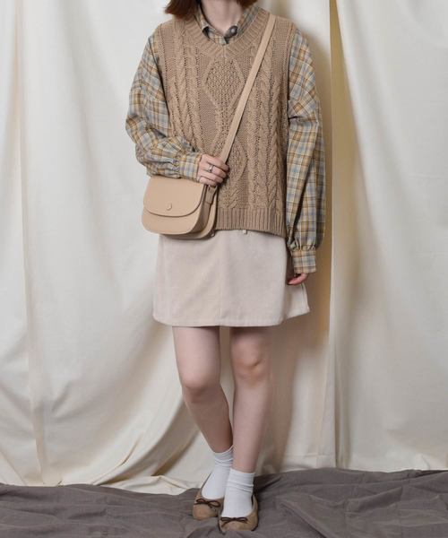 PairPair（ペアペア）の「チェック柄袖ボリュームシャツ（シャツ/ブラウス・レディース・ブラック/ベージュ・FREE）」の8枚目の写真