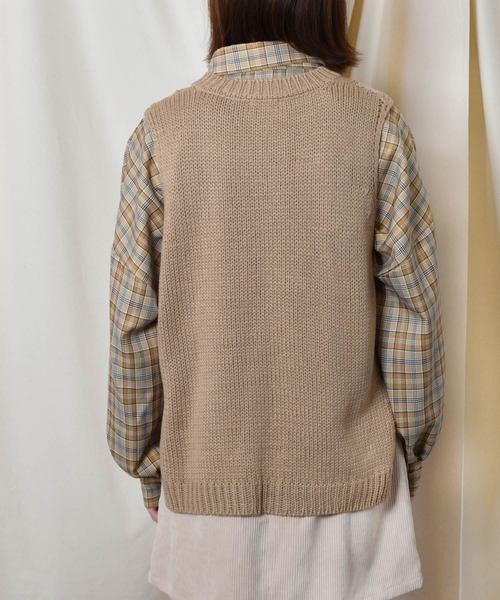 PairPair（ペアペア）の「チェック柄袖ボリュームシャツ（シャツ/ブラウス・レディース・ブラック/ベージュ・FREE）」の13枚目の写真