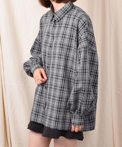 PairPair（ペアペア）の「チェック柄袖ボリュームシャツ（シャツ/ブラウス・レディース・ブラック/ベージュ・FREE）」の18枚目の写真