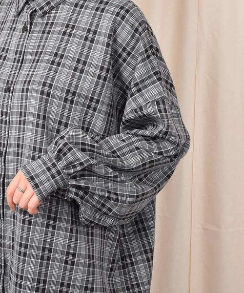 PairPair（ペアペア）の「チェック柄袖ボリュームシャツ（シャツ/ブラウス・レディース・ブラック/ベージュ・FREE）」の21枚目の写真