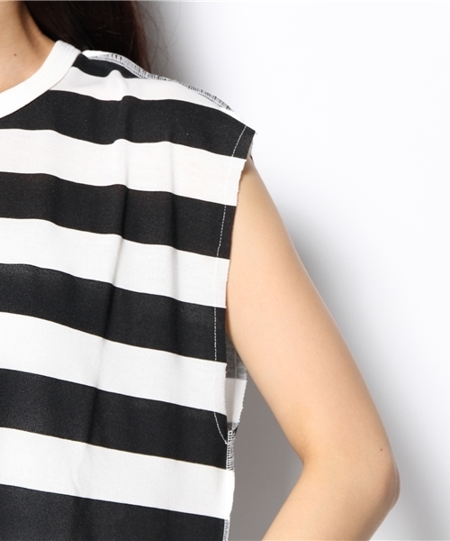 Kastane（カスタネ）の「【Kastane】プリントボーダーワンピ（ワンピース・レディース・グレー/ネイビー・FREE）」の11枚目の写真