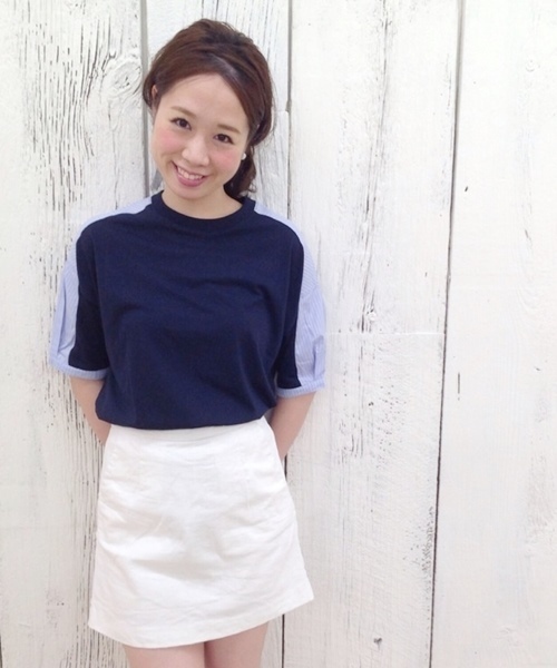 Chico(チコ)の「SH袖カットPO(Tシャツ/カットソー・レディース・オフホワイト/グレー/ホワイト/ブルー/ネイビー・FREE)」の5枚目の写真