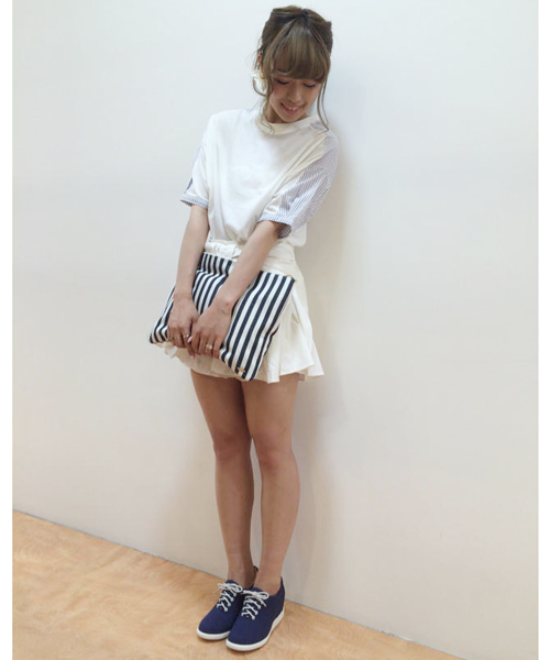 Chico(チコ)の「SH袖カットPO(Tシャツ/カットソー・レディース・オフホワイト/グレー/ホワイト/ブルー/ネイビー・FREE)」の10枚目の写真