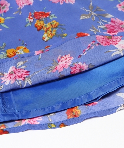 one after another NICE CLAUP(ワンアフターアナザーナイスクラップ)の「【ナイスクラップ】花柄シフォンキュロット(その他パンツ・レディース・オフホワイト/レッド/ブルー・FREE)」の8枚目の写真