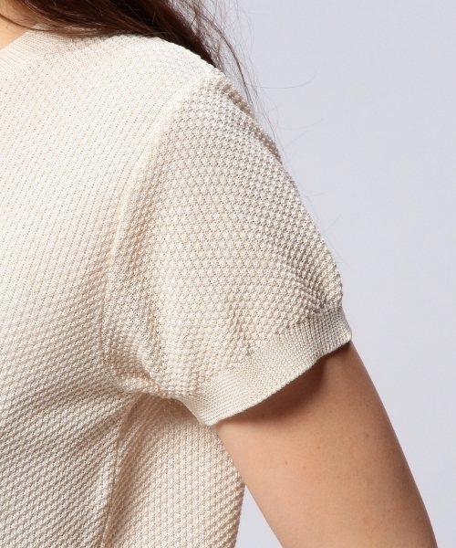 UNITED ARROWS（ユナイテッドアローズ）の「UAW C/P カノコ ショートスリーブ ニット ◆（ニット/セーター・レディース・オフホワイト/レッド/ネイビー・フリー）」の11枚目の写真