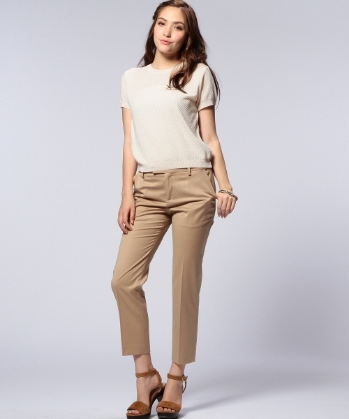 UNITED ARROWS（ユナイテッドアローズ）の「UAW C/P カノコ ショートスリーブ ニット ◆（ニット/セーター・レディース・オフホワイト/レッド/ネイビー・フリー）」の8枚目の写真