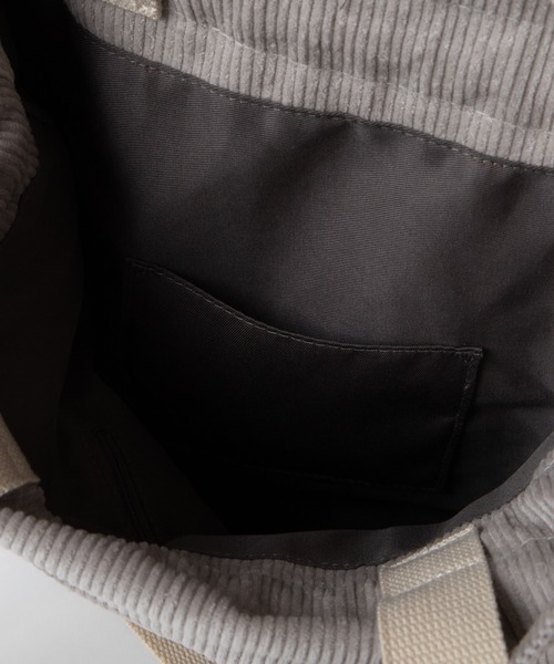 WEGO（ウィゴー）の「WEGO/コーデュロイ巾着2wayショルダートートバッグ（トートバッグ・レディース・ライトグレー/ベージュ・FREE）」の12枚目の写真