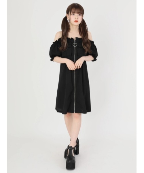 ワンピース ワンピースrouge アンクルージュ のファッション オフショルzipカットワンピース ワンピース Ank ワンピース ワンピースrouge アンクルージュ のファッション オフショルzipカットワンピース ワンピース Ank