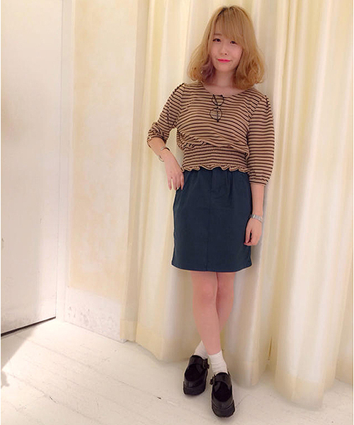 one after another NICE CLAUP（ワンアフターアナザーナイスクラップ）の「【ナイスクラップ】シンプルタイトスカート（スカート・レディース・ボルドー/グリーン/ネイビー・FREE）」の5枚目の写真