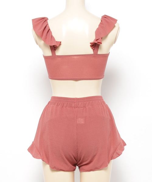 Dita（ディータ）の「【3点セット】ショルダーフレアTOPSスカート付きビキニセット【RT】（水着・レディース・ブラック/ブラウン/ピンク・M/L/XL）」の11枚目の写真