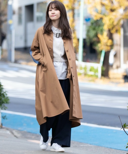 La SRIC(ラスリック)の「La SRIC/カラーブロックコートワンピース(その他アウター・レディース・ブラック/ブラウン・38h)」の2枚目の写真