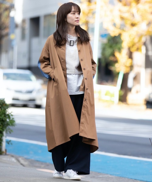 La SRIC(ラスリック)の「La SRIC/カラーブロックコートワンピース(その他アウター・レディース・ブラック/ブラウン・38h)」の3枚目の写真