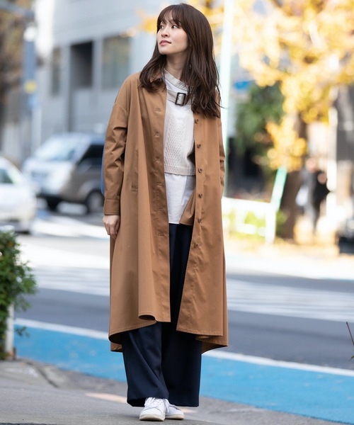 La SRIC(ラスリック)の「La SRIC/カラーブロックコートワンピース(その他アウター・レディース・ブラック/ブラウン・38h)」の4枚目の写真