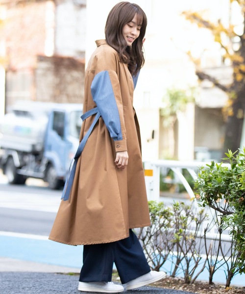 La SRIC(ラスリック)の「La SRIC/カラーブロックコートワンピース(その他アウター・レディース・ブラック/ブラウン・38h)」の8枚目の写真