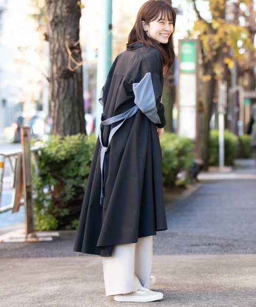 La SRIC(ラスリック)の「La SRIC/カラーブロックコートワンピース(その他アウター・レディース・ブラック/ブラウン・38h)」の14枚目の写真