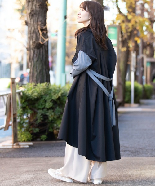 La SRIC(ラスリック)の「La SRIC/カラーブロックコートワンピース(その他アウター・レディース・ブラック/ブラウン・38h)」の15枚目の写真