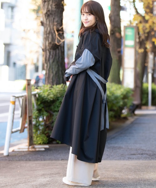 La SRIC(ラスリック)の「La SRIC/カラーブロックコートワンピース(その他アウター・レディース・ブラック/ブラウン・38h)」の16枚目の写真