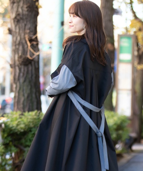 La SRIC(ラスリック)の「La SRIC/カラーブロックコートワンピース(その他アウター・レディース・ブラック/ブラウン・38h)」の17枚目の写真