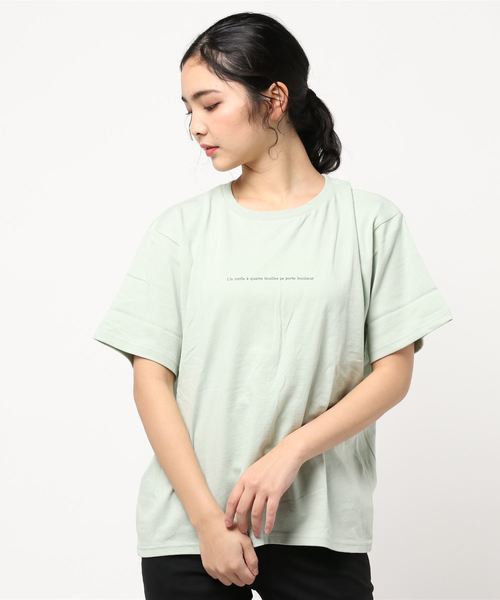 LOWRYS FARM(ローリーズファーム)の「レタリングTEE 875861(Tシャツ/カットソー・レディース・オフホワイト/ベージュ/グリーン系その他/ブラック・FREE)」の20枚目の写真