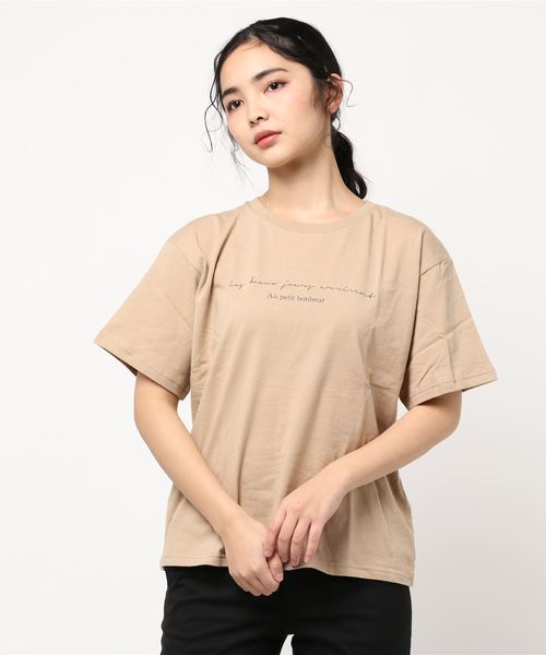 LOWRYS FARM(ローリーズファーム)の「レタリングTEE 875861(Tシャツ/カットソー・レディース・オフホワイト/ベージュ/グリーン系その他/ブラック・FREE)」の21枚目の写真
