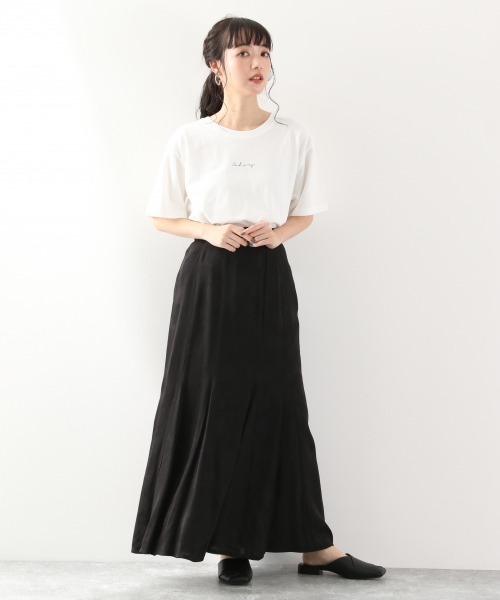 LOWRYS FARM(ローリーズファーム)の「レタリングTEE 875861(Tシャツ/カットソー・レディース・オフホワイト/ベージュ/グリーン系その他/ブラック・FREE)」の7枚目の写真