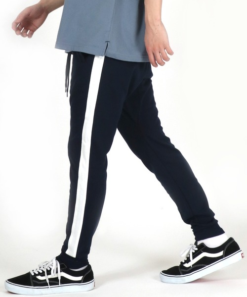 Salong hameu（サロン ハミュー）の「無地・サイドライン スウェット ジョガーパンツ メンズ レディース/トラックパンツ/スリムシルエット（スウェットパンツ・メンズ・グレー系その他2/ブラック系その他/ブラック系その他2/グレー系その他4/グレー系その他3/ブラック/グレー/グレー系その他/チャコール/ブルー系その他2/ネイビー/ブルー系その他・M/L/LL/S）」の12枚目の写真