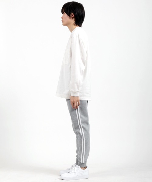 Salong hameu（サロン ハミュー）の「無地・サイドライン スウェット ジョガーパンツ メンズ レディース/トラックパンツ/スリムシルエット（スウェットパンツ・メンズ・グレー系その他2/ブラック系その他/ブラック系その他2/グレー系その他4/グレー系その他3/ブラック/グレー/グレー系その他/チャコール/ブルー系その他2/ネイビー/ブルー系その他・M/L/LL/S）」の20枚目の写真